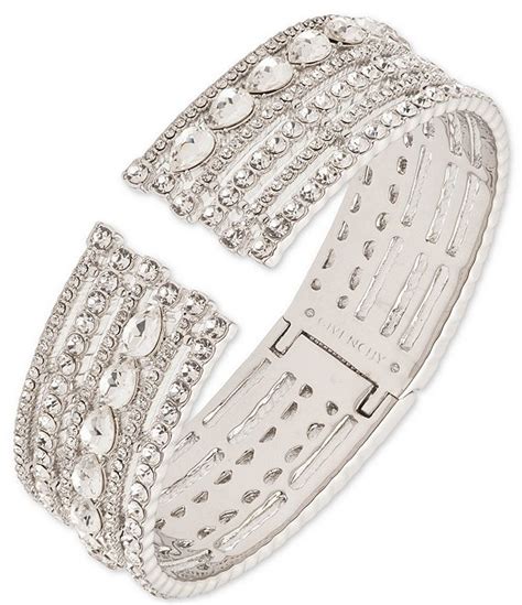 original givenchy silver tone muti crystal cuff bracelet|Givenchy Cuff Bracelets .